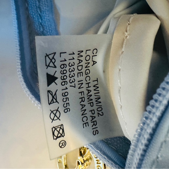 Longchamp Light Blue and Brown Wristlet - Picture 12 of 12